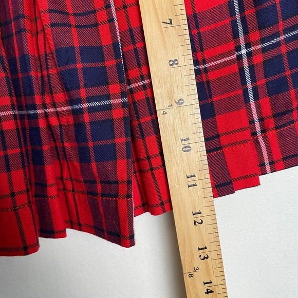 Est. 1989 Place Kids Girls Size 8 Red Plaid Pleated Stretch Skirt - Picture 3 of 7